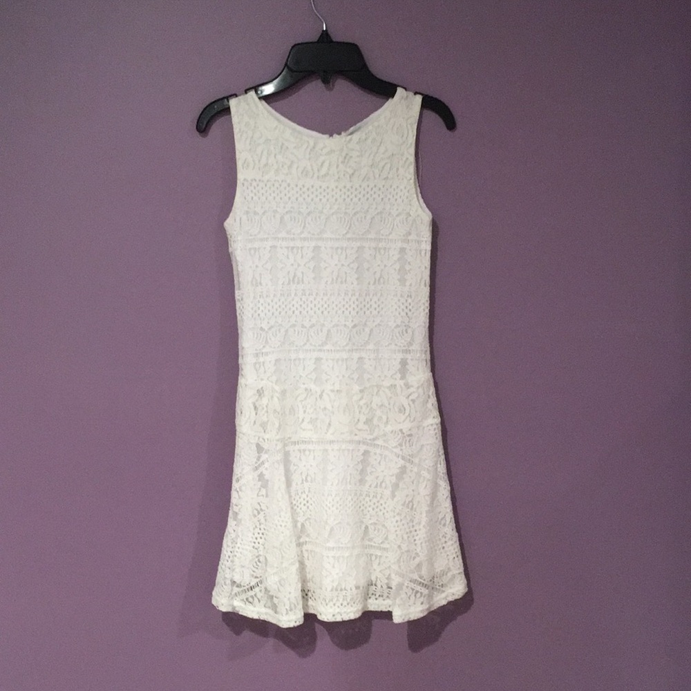 patterned girls lace dress